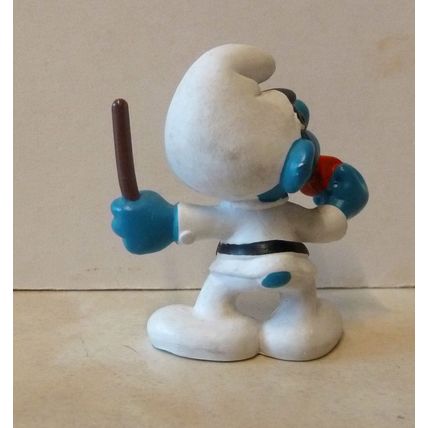 VINTAGE ALL-WHITE UNIFORM POLICEMAN SMURF - 1981 SCHLEICH W GERMANY - 20123