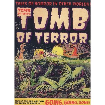 Tomb Of Terror 1950s Comic Book Swamp Thing Monster Postcard