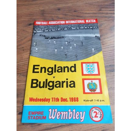 1968 England v Bulgaria Programme & Ticket