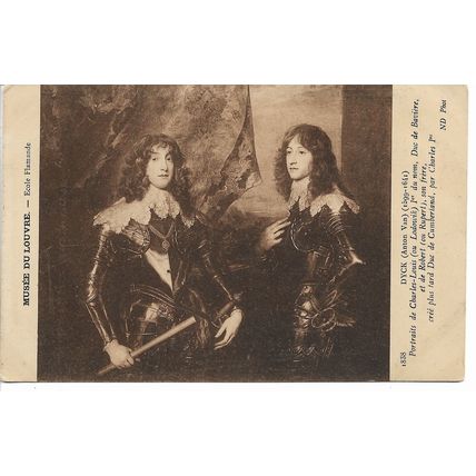 Vintage Postcard - Princes Palatine Charles Louis I and Robert by Anton Van Dyck