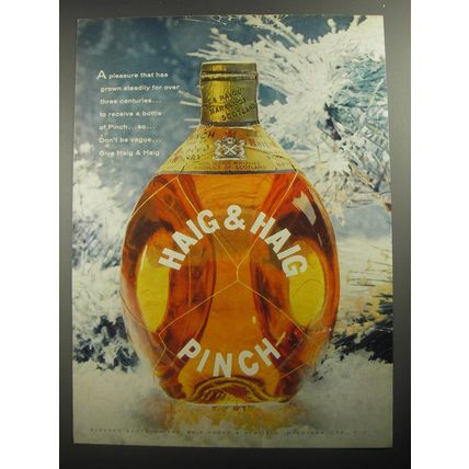 1956 Haig & Haig Pinch Scotch Ad - A pleasure that has grown steadily