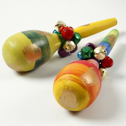 Maraca Undecorated Wood Blank Hobby Instrument Rattle Craft 20cm 1 Piece CR35