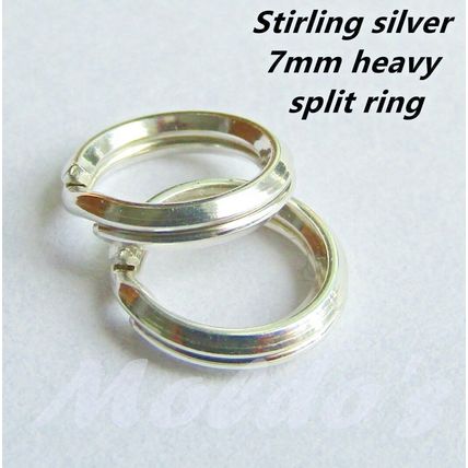 Stirling Silver Split Ring Charm Holder British Supplier 7mm Heavy Gauge C4