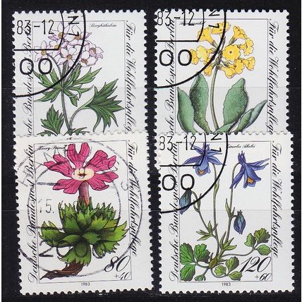 GERMANY BERLIN [1983] MiNr 0703-06 ( O/used ) [01] Blumen