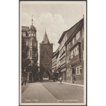 Rose mit Johannistor, Jena im Thüringen, c.1930 - Weber Foto-AK