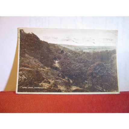 BIRK CRAG, HARROGATE, YORKSHIRE used antique postcard 1924 pm =
