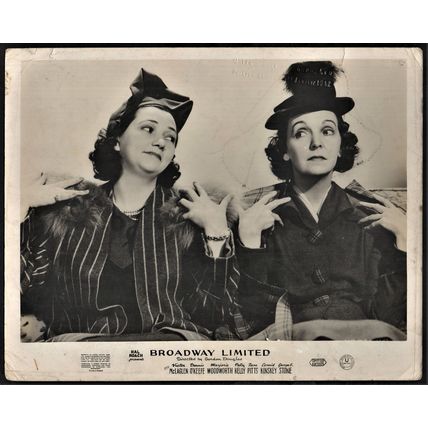 BROADWAY LIMITED 1941 Victor McLaglen, Marjorie Woodworth 7 10x8 LOBBY CARDS