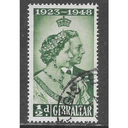 GIBRALTAR 1948 KG6 SILVER WEDDING USED