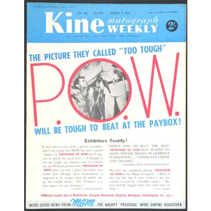 KINE WEEKLY 1955 Woman For Joe, Escapade - Alastair Sim UK MAGAZINE