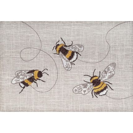 HobbyGift Medium Sewing Box (Embroidered) - Bee Design - High Quality Storage