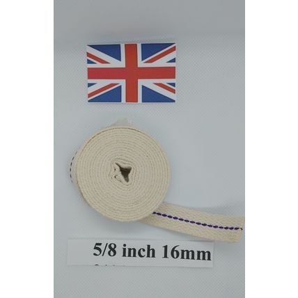 Oil lamp wick or heater flat British made 36 inches long 5/8 inch or 16 mm wide
