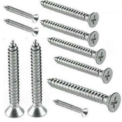 No.6 A4 MARINE GRADE STAINLESS STEEL COUNTERSUNK SELF TAPPING SCREWS