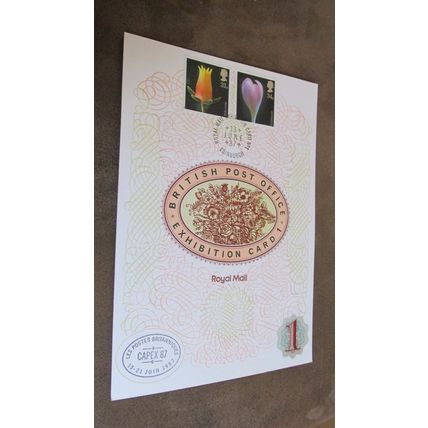X2 British Post Office Exhibition Card / Cover - Flowers - Capex 87