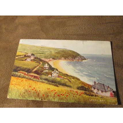 1930s Postcard - Laxey Bay scene, Isle of Man - Artist / A179