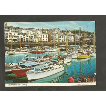 Postcard Channel Islands Guernsey John Hinde 2GY44 The Old Harbour