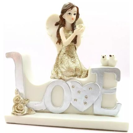 Love Angel Holding a Flower Ornament 14.5 CM Great Gift Mothers Day Figurine