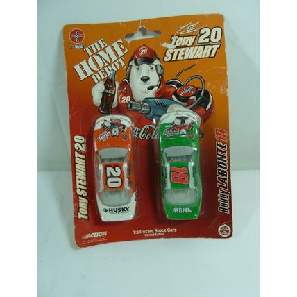 TONY STEWART 20 BOBBY LABONTE 18 1:64 diecast NASCAR POLAR BEAR fan*