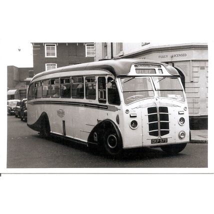 Black & White Photograph of Maidstone & District Motor Services Ltd. - OKP 979