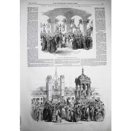"The Installation at Cambridge" - Illustrated London News, July 10, 1847