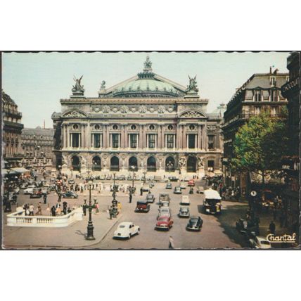Place de l'Opéra, Paris, c.1950s - Chantal CPSM