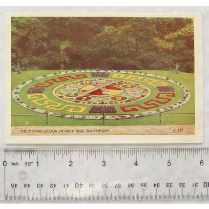 vintage lettercard Floral Clock, Hesketh Park, Southport