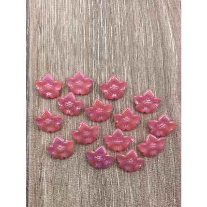 17mm Pink Shank Buttons ABS Flower Cardigans Crochet knitting Sewing Crafts