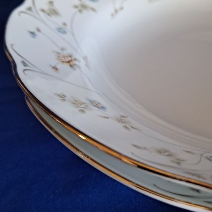 Vintage Lot 2 PREMIERE ME 212 BRIARWOOD Soup BOWLS China Salad 9" Scalloped