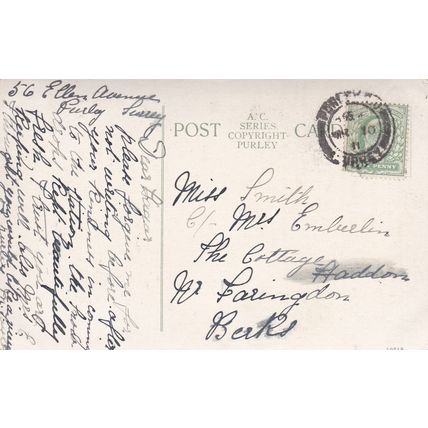 EC207 PURLEY - FOXLEY HILL ROAD COLOURED PRINTED POSTCARD