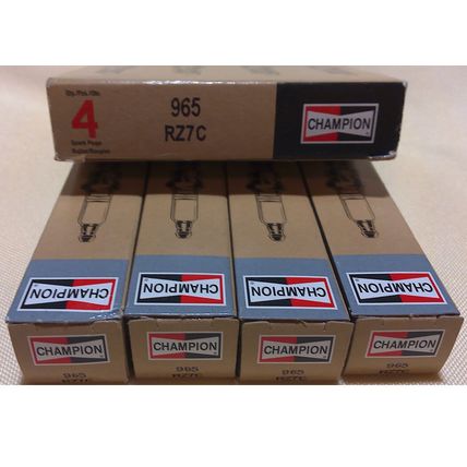 NIB! (4) Champion Copper Plus 965 RZ7C Spark Plugs FREE Ship!