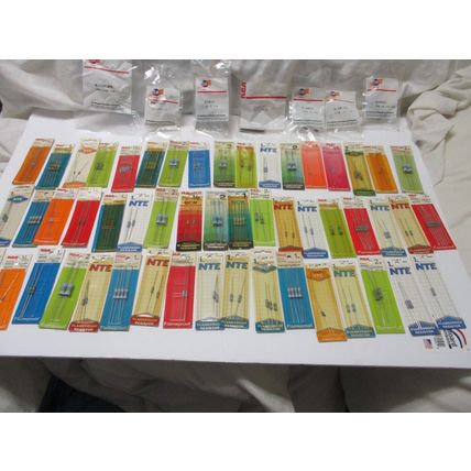 Vintage Lot of 60 Packets Resistors NTE,ECG, RCA,SK Factory Sealed