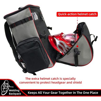 MELOTOUGH Welding Tool Backpack for Tools and Helmet Extreme Gear Pack with Helm
