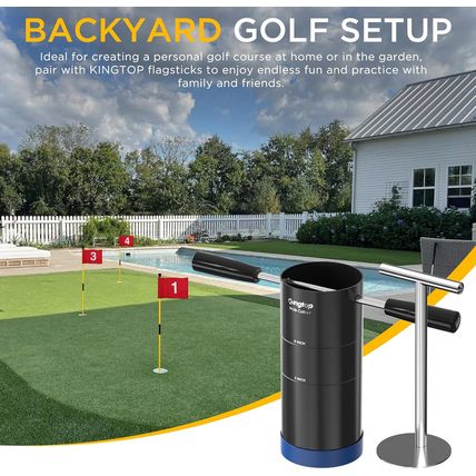 KINGTOP Portable Golf Hole Cutter – Detachable Handle, USGA Standard 4Inch & 6In