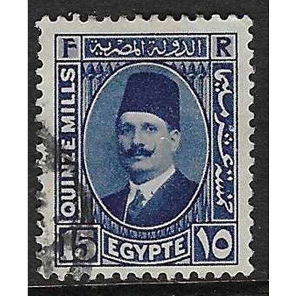 EGYPT 1927 15m BLUE USED SG160a #3
