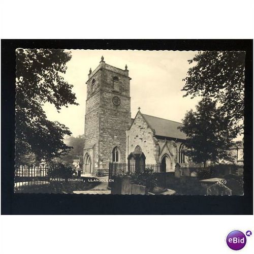 Wales LLANGOLLEN Church Postcard by Valentine (7659)