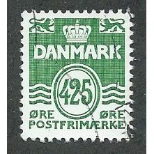 DEN 1933 425o 'NUMERAL - GREEN' FINE USED (EBID42-930)