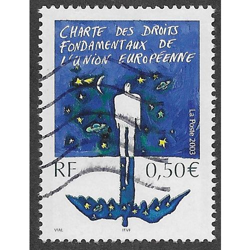 FRA 2003 50c 'HUMAN RIGHTS CHARTER' FINE USED (EBID56-493)