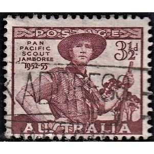AUSTRALIA, 1952 3.5d Scout Jamboree, SG 254 (Scott #249), used