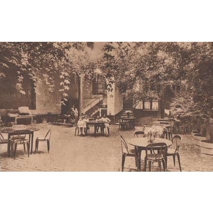 Montreuil Sue Mer L'Hotel Hotel De France Garden Antique Postcard