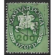 Mi 889: 200 ezer. P. yellow-green Definitive Stamp: Postilion, wmk. X