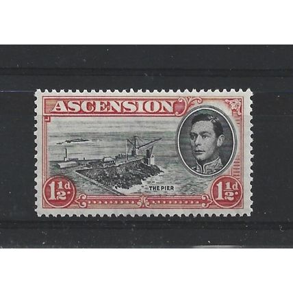 Ascension.SG40 1 1/2d The Pier.Perfs Unchecked.Mounted Mint.Aug24h