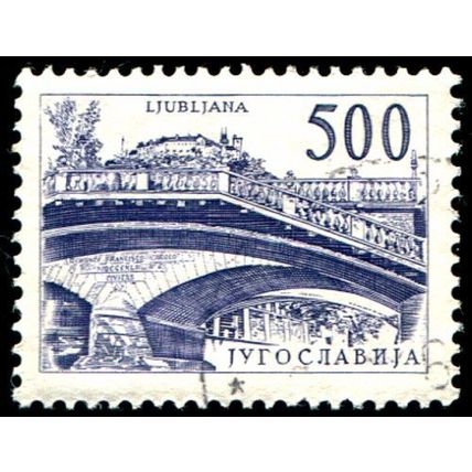 Yugoslavia 1961 500 Ljubljana Bridge XFU - SG 997
