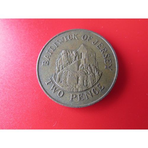 1990 QUEEN ELIZABETH II BAILIWICK OF JERSEY TWO PENCE FREE POST. AY