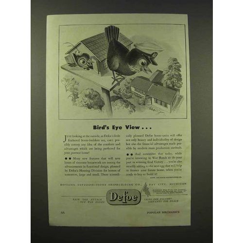1945 Defoe Housing Ad - Bird's Eye View