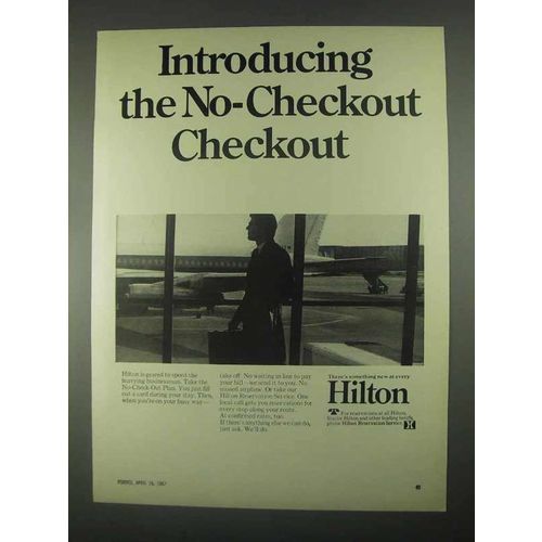 1967 Hilton Hotels Ad - No-Checkout Checkout
