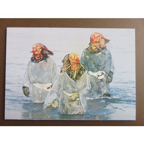 Comic Relief Red Nose Dr Who Sea Monsters Lunn Poly Fold Out Postcard Set