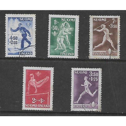 FINLAND 1945 SPORTS FUND SG 400 / 404 SET 5 VALS FINE USED