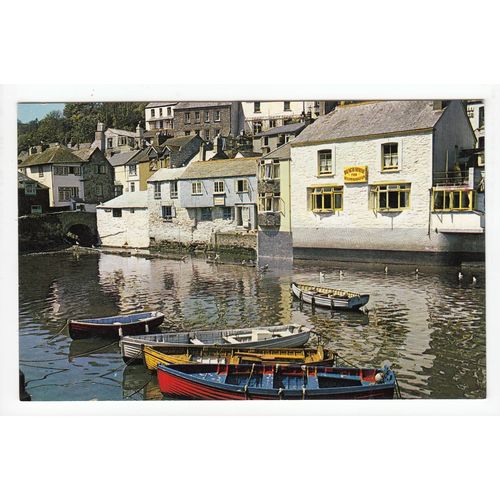 Polperro Harbour and Warren Cornwall Postcard 197