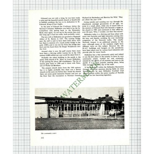 9160) Hellesdon Norfolk - 1972 Article
