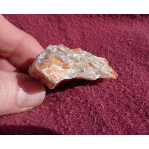 B Orange Calcite Raw Crystal Gemstone 1.75 Inch Metaphysical Energy Work