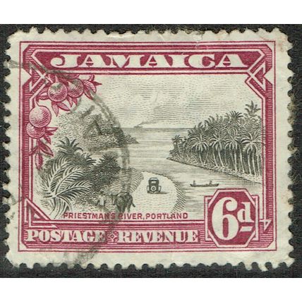 Jamaica 1932 6d Grey Black and Purple SG113 FU